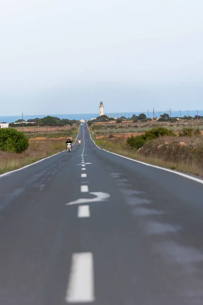 Road Lighthouse Mola Formentera Summer 2021 — Stock Photo, Image