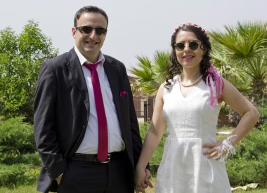 Genç sadece mearried çift portre