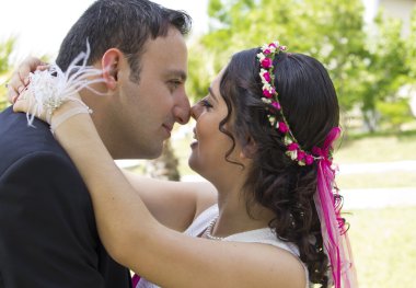 mutlu sadece evli çift portresi