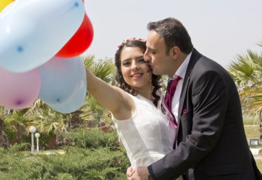 mutlu sadece evli çift portresi