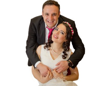 Mutlu sadece evli çift portre