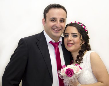 Mutlu sadece evli çift portre