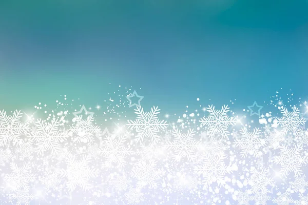 Abstract Blauw Bokeh Stralende Lichten Kerst Achtergrond — Stockfoto
