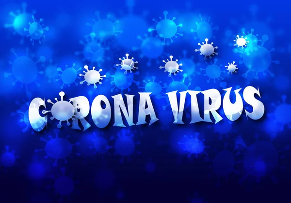 Abstraktní Modrý Vzor Korona Virus Pozadí — Stock fotografie