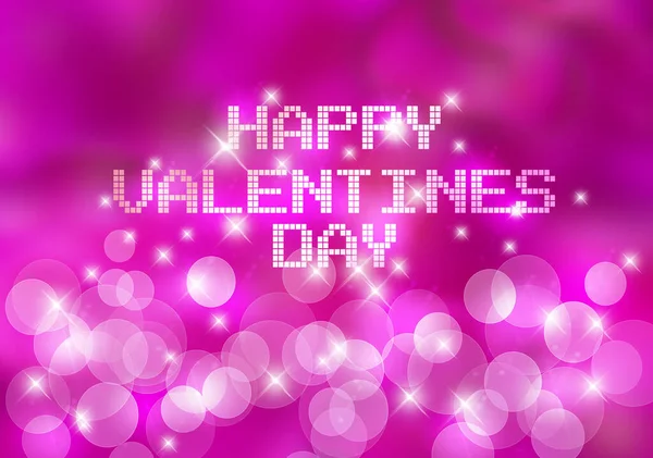 Abstract Pink Hearts Background Happy Valentines Day Text — Stock Photo, Image