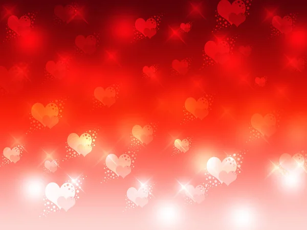 Abstract Red Hearts Bokeh Background — Stock Photo, Image
