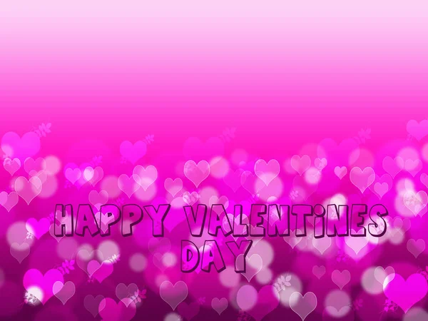 Abstract Pink Hearts Background Valentines Day Text — Stock Photo, Image