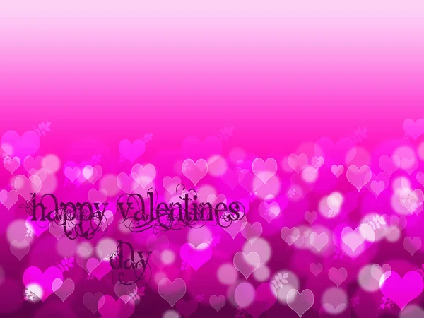 Abstract Pink Hearts Background Valentines Day Text — Stock Photo, Image