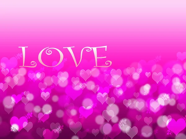 Abstract Pink Hearts Background Valentines Day Text — Stock Photo, Image