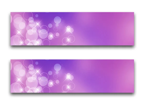 Set Decorativo Banner Colorati Con Bolle Luci — Foto Stock