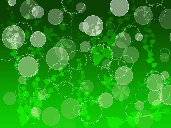 Abstract Colorful Background Bubbles Bokeh Leaves — Stock Photo, Image