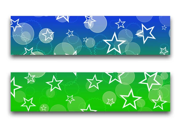 Bandeiras Coloridas Abstratas Com Estrelas Bokeh Círculo — Fotografia de Stock