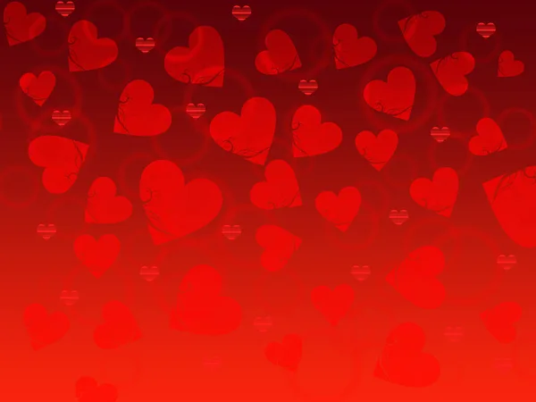 Красный Валентинки День Фон Кругом Сердцем — стоковое фото