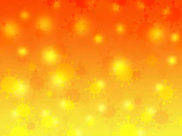 Аннотация Orange Yellow Shape Corona Virus Background Lights — стоковое фото