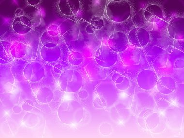 Pentagon, daire ve yıldızlı soyut mavi arkaplan