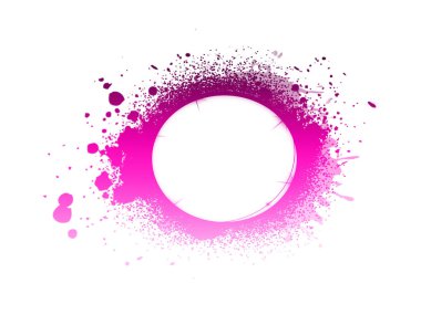 Çember şekilli ve sıçramalı soyut renkli çerçeve