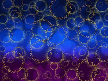 Parlak daire ve bokeh ile soyut renkli arkaplan