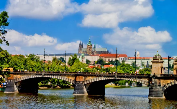 Beautiful Scene River Prague Czech Republic — Stock Photo, Image