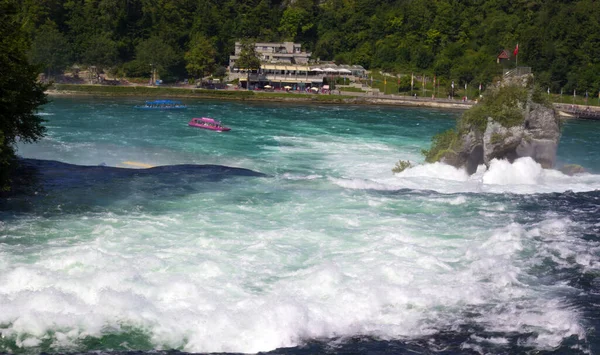 Hermosas Vistas Las Cataratas Del Rin Schaffhausen Suiza —  Fotos de Stock