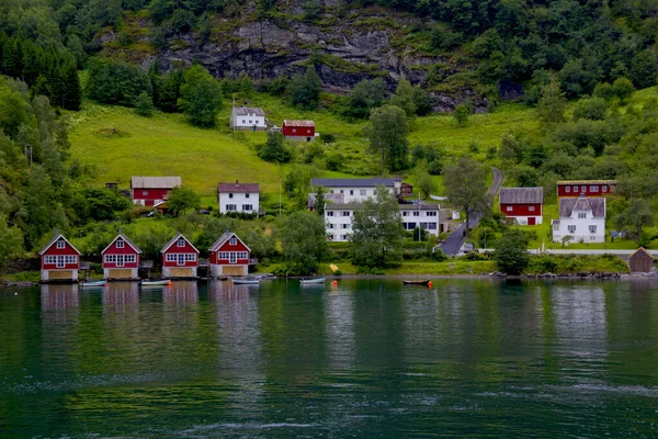 Paisaje Con Lago Montañas Noruega —  Fotos de Stock