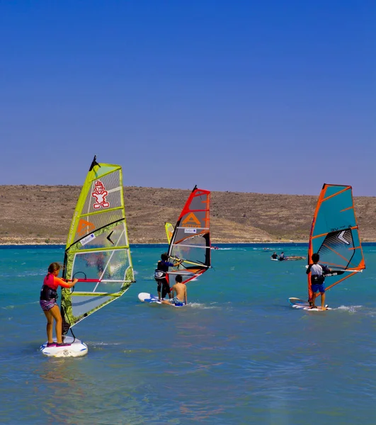 Kite Surf Sur Plage Alacati Cesme Turquie — Photo