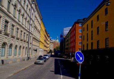 Stockholm, İsveç 'teki nehir manzarası