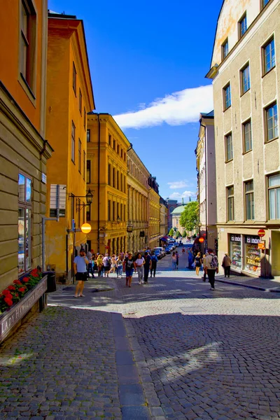 Vista Para Rio Cidade Stockholm Suécia — Fotografia de Stock