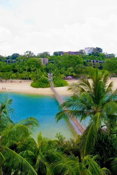 Hermosa Vista Isla Sentosa Singapur — Foto de Stock