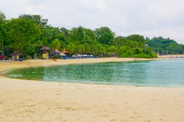 Sentosa Adası, Singapur 'da güzel bir manzara.