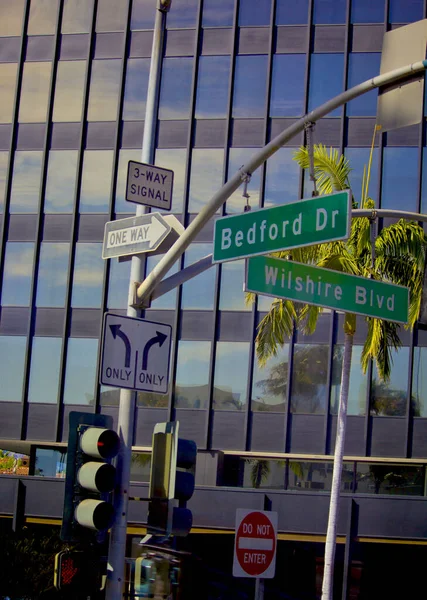 Schöne Aussicht Auf Beverly Hills Street Los Angeles Kalifornien — Stockfoto