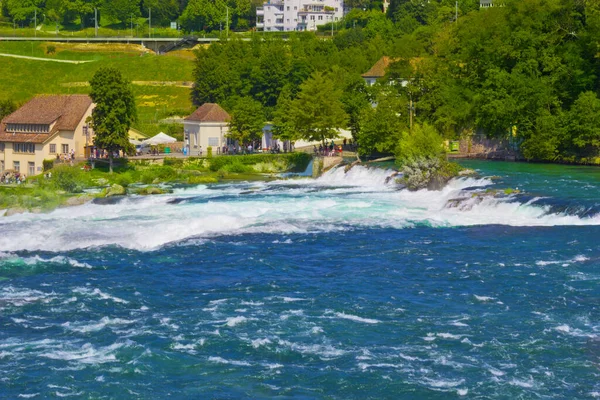 Bela Cena Rhine Cai Schaffhausen Suíça — Fotografia de Stock