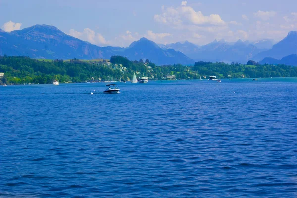 Mooie Scène Meer Luzern Zwitserland — Stockfoto