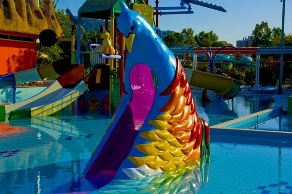 Aquapark Luksusowym Kurorcie Kemer Antalya Indyk — Zdjęcie stockowe