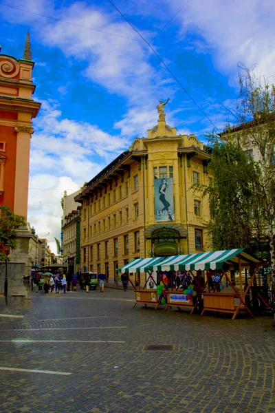 Bela Cena Ljublijana Slovenia — Fotografia de Stock