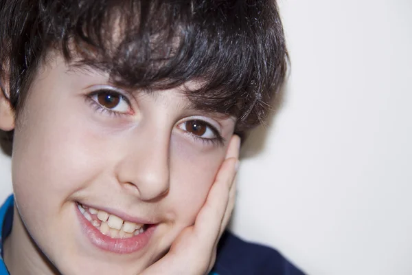 Happy boy is looking to the camera — Stock Photo, Image