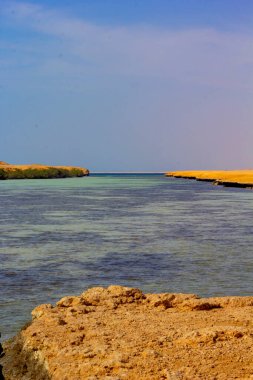 Sharm El Sheikh, Mısır 'daki güzel kızıl deniz manzarası