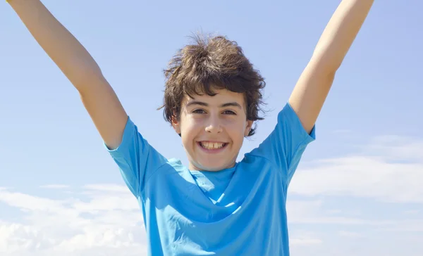 Happy boy looking to the camera — Stock Photo, Image