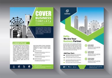 Broşür şablonu düzeni, kapak tasarımı yıllık rapor, dergi, broşür veya kitapçık arka planı