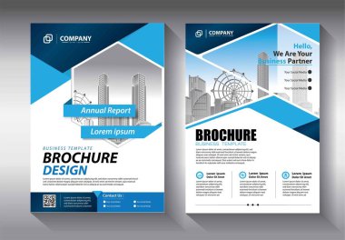 Broşür şablonu düzeni, kapak tasarımı yıllık rapor, dergi, broşür veya kitapçık arka planı