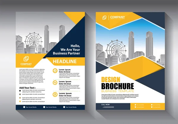 Layout Der Broschüre Coverdesign Jahresbericht Magazin Flyer Oder Booklet Hintergrund — Stockvektor