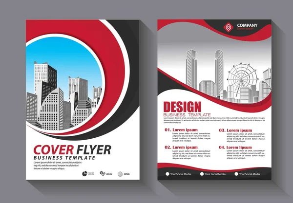 Layout Der Broschüre Coverdesign Jahresbericht Magazin Flyer Oder Booklet Hintergrund — Stockvektor