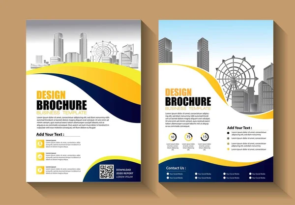 Layout Der Broschüre Coverdesign Jahresbericht Magazin Flyer Oder Booklet Hintergrund — Stockvektor