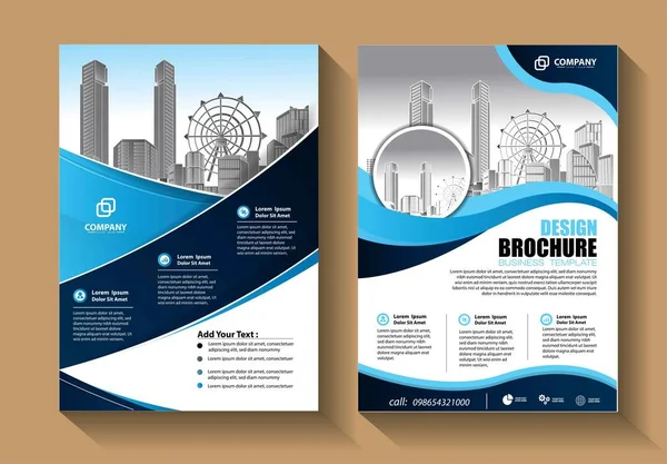 Broşür şablonu düzeni, kapak tasarımı yıllık rapor, dergi, broşür veya kitapçık arka planı