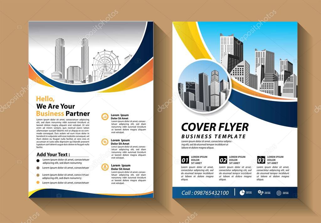 Brochure template layout, cover design annual report, magazine, flyer or booklet background