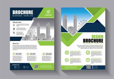 Broşür şablonu düzeni, kapak tasarımı yıllık rapor, dergi, broşür veya kitapçık arka planı
