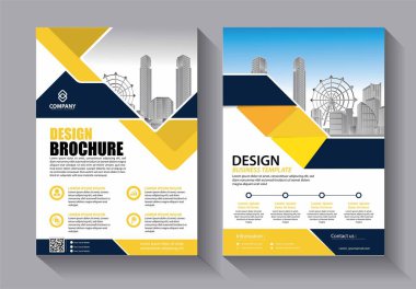 Broşür şablonu düzeni, kapak tasarımı yıllık rapor, dergi, broşür veya kitapçık arka planı