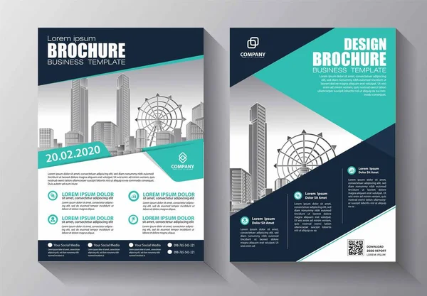 Flyer Brochure Lay Out Boek Bedrijf Omslag Poster Tijdschrift Sjabloon — Stockvector