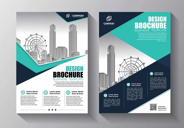 Flyer Brochure Lay Out Boek Bedrijf Omslag Poster Tijdschrift Sjabloon — Stockvector