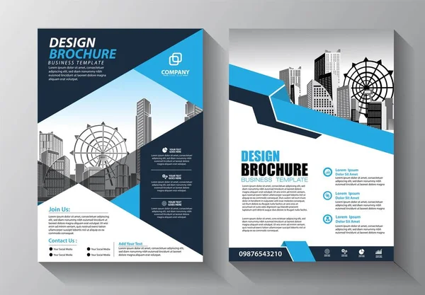 Flyer Brochure Lay Out Boek Bedrijf Omslag Poster Tijdschrift Sjabloon — Stockvector