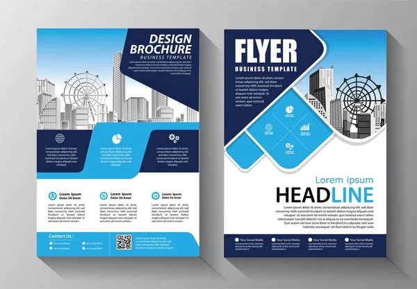 Flyer Brochure Layout Book Business Cover Poster Magazine Template Creative — Image vectorielle